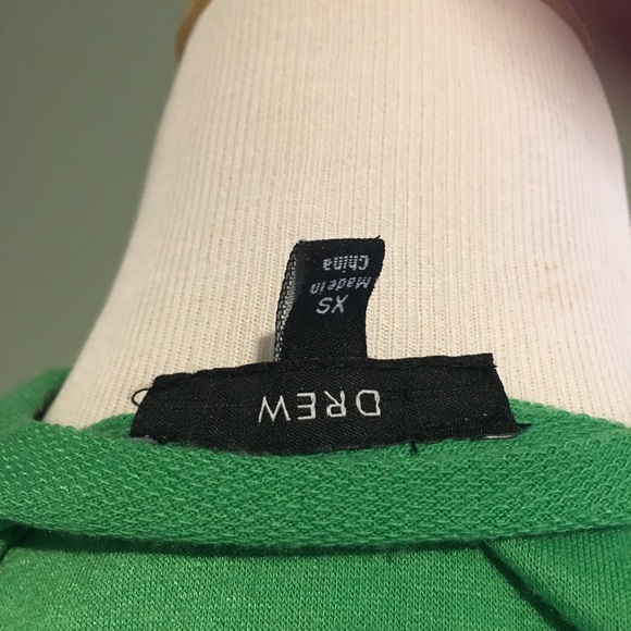 NWOT Drew XS Kelly Green Ruffle Top - Picture 5 of 6